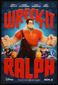 8h843 WRECK-IT RALPH advance DS 1sh '12 cool Disney animated video game movie, great image!