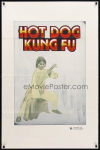 8h844 WRITING KUNG FU 1sh '86 wild image from martial arts action, Hot Dog Kung Fu!