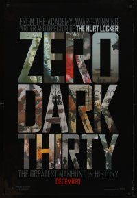 8h848 ZERO DARK THIRTY teaser DS 1sh '12 Jessica Chastain, Taylor Kinney, Scott Adkins