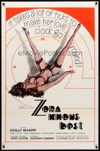 8h850 ZORA KNOWS BEST 1sh '68 Dolly Sharp, very cool sexy clock art!