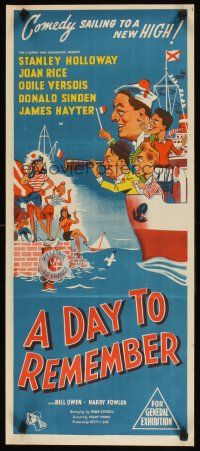 8j621 DAY TO REMEMBER Aust daybill '55 Stanley Holloway, Odile Versois, Donald Sinden!