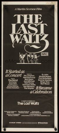 8j704 LAST WALTZ Aust daybill '78 Martin Scorsese, a rock concert that became a celebration!