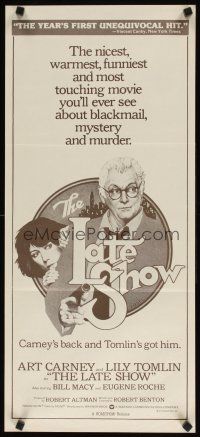 8j705 LATE SHOW Aust daybill '77 great artwork of Art Carney & Lily Tomlin by Richard Amsel!