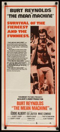 8j715 LONGEST YARD Aust daybill '74 Robert Aldrich prison football sports comedy, Burt Reynolds!