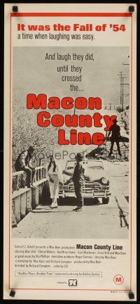8j723 MACON COUNTY LINE Aust daybill '74 Alan Vint, Cheryl Waters, Max Baer, based on a true story