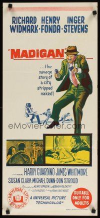 8j725 MADIGAN Aust daybill '68 Richard Widmark, Henry Fonda, Don Siegel directed!
