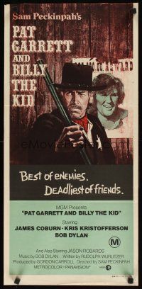 8j768 PAT GARRETT & BILLY THE KID Aust daybill '73 Sam Peckinpah, Bob Dylan, Coburn, Lesser art!