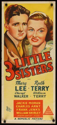 8j799 THREE LITTLE SISTERS Aust daybill '44 Mary Lee, Ruth Terry & Cheryl Walker!