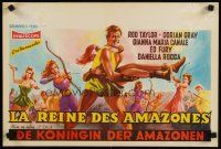 8j366 COLOSSUS & THE AMAZON QUEEN Belgian '60 Rod Taylor, Gianna Maria Canale, sexy art!