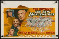 8j394 MAGNIFICENT SEVEN Belgian R71 Yul Brynner, Steve McQueen, John Sturges' 7 Samurai western!