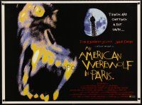 8j418 AMERICAN WEREWOLF IN PARIS British quad '97 horror image of giant werewolf & Eiffel Tower!