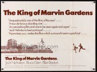 8j437 KING OF MARVIN GARDENS British quad '72 Jack Nicholson in New Jersey, directed by Rafelson!