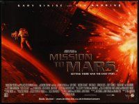 8j450 MISSION TO MARS DS British quad '00 Brian De Palma, Gary Sinise, Tim Robbins, Don Cheadle!