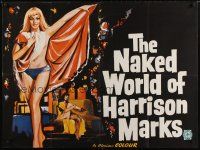8j454 NAKED WORLD OF HARRISON MARKS British quad '65 Chris Cromfield, Deborah DeLacey, sexy art!
