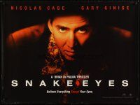 8j467 SNAKE EYES teaser DS British quad '98 Nicolas Cage, believe everything except your eyes!