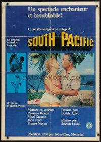 8j017 SOUTH PACIFIC Canadian 1sh R74 Rossano Brazzi, Mitzi Gaynor, Rodgers & Hammerstein musical!