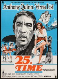 8j477 25th HOUR Danish '67 great art of Anthony Quinn & sexy Virna Lisi by Wenzel!