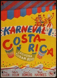 8j503 CARNIVAL IN COSTA RICA Danish '51 cool different festival artwork!
