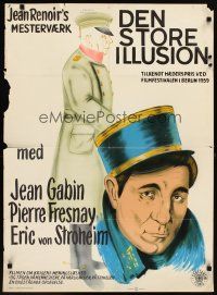 8j522 GRAND ILLUSION Danish R59 Jean Renoir's La Grande Illusion,anti-war classic,Erich von Stroheim