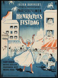 8j527 HOLIDAY FOR HENRIETTA Danish '53 Julien Duvivier's brilliant comedy satire with Dany Robin!