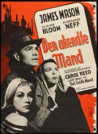 8j542 MAN BETWEEN Danish '54 James Mason is a smooth sinner, Claire Bloom, directed by Carol Reed!