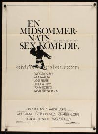 8j546 MIDSUMMER NIGHT'S SEX COMEDY Danish '82 Woody Allen, Mia Farrow, cool silhouette artwork!