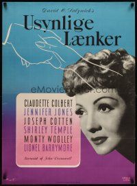 8j563 SINCE YOU WENT AWAY Danish '51 Claudette Colbert, Jennifer Jones, Shirley Temple, Barrymore!
