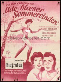 8j567 SUMMER WIND BLOWS Danish '56 Ake Ohberg's Ute blaser sommarvind, sexy artwork!