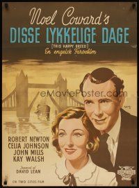8j570 THIS HAPPY BREED Danish '48 David Lean, Robert Newton, John Mills, & Celia Johnson