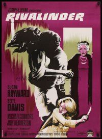 8j578 WHERE LOVE HAS GONE Danish '66 Susan Hayward, Bette Davis, really cool Stevenov art!