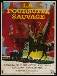 8j209 REVENGERS French 23x32 '72 William Holden, Borgnine & Woody Strode, cool different art!