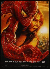 8j247 SPIDER-MAN 2 teaser DS German '04 cool image of Tobey Maguire & Kirsten Dunst, sacrifice!