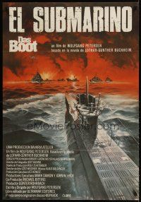 8j171 DAS BOOT red style Spanish '81 The Boat, Petersen's WW II submarine classic, cool artwork!