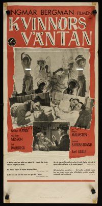 8j087 SECRETS OF WOMEN Swedish stolpe '51 Ingmar Bergman, Eva Dahlbeck, love affairs of 3 women!
