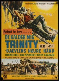 8j082 THEY CALL ME TRINITY Danish Swedish 24x33 '71 great artwork of Terence Hill taking it easy!