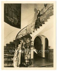 8k046 ADRIENNE AMES 8x10 still '20s the pretty actress on stairs at her elaborate Hollywood home!