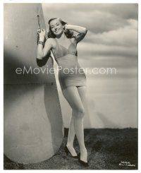 8k073 ALICE WALLACE 7.75x9.5 still '40s full-length sexy smiling portrait in swimsuit!