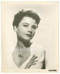 8k090 ANNE BAXTER 8x10 still '40s great head & shoulders portrait with cool pearl necklace!