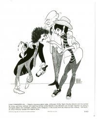 8k100 ARTHUR 8x10 still '81 cool Al Hirschfeld art of Dudley Moore, Liza Minnelli & John Gielgud!