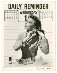 8k131 BELLE OF NEW YORK 8x10 still '52 great image of pretty Vera-Ellen over calendar background!