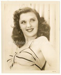 8k138 BEVERLY TYLER 8x10 still '40s head & shoulders smiling close up in sexy swimsuit!