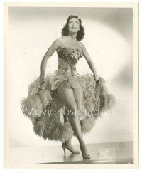 8k338 FRANCES WAYNE 8x10 still '40s the dancer full-length in sexy feathered outfit by Bruno!