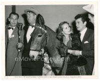 8k341 FRANCIS THE TALKING MULE candid 8x10 still R51 Tony Curits & Janet Leigh w/mule & Chill Wills