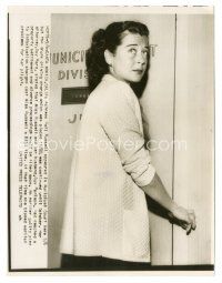 8k354 GAIL RUSSELL 7x9 news photo '54 going to court over a drunk driving charge during divorce!