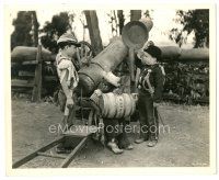 8k364 GENERAL SPANKY deluxe 8x10 still '36 Our Gang, Spanky salutes Alfalfa & Buckwheat by cannon!