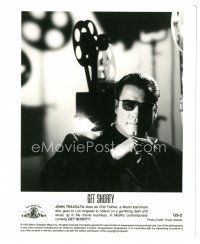 8k366 GET SHORTY 8x10 still '95 John Travolta with shades & cigarette by movie film projector!