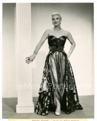 8k374 GINGER ROGERS 7.25x9.25 still '52 smiling in great dress & jewels, just finished 3 comedies!
