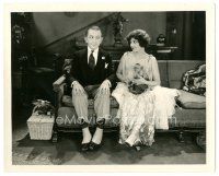 8k382 GIRL IN THE LIMOUSINE 8x10 still '24 pretty Claire Adams with monkey in lap by Larry Semon!