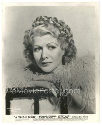 8k384 GLADYS GEORGE 8x10 still '40 great close up in feathered outfit from A Child is Born!