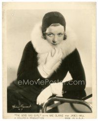 8k393 GOOD BAD GIRL 8x10 still '31 great portrait of pretty Marie Prevost in great fur outfit!